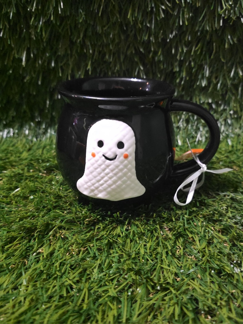 Halloween Ghost Ceramic Mug - Black
